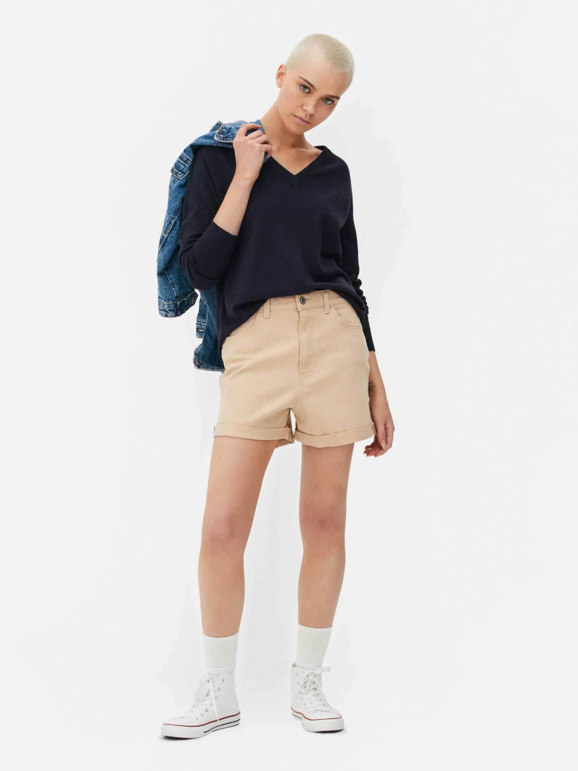 Pullover Und Cardigans|Primark Essential Pullover Mit V-Ausschnitt Marineblau