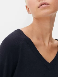 Pullover Und Cardigans|Primark Essential Pullover Mit V-Ausschnitt Marineblau