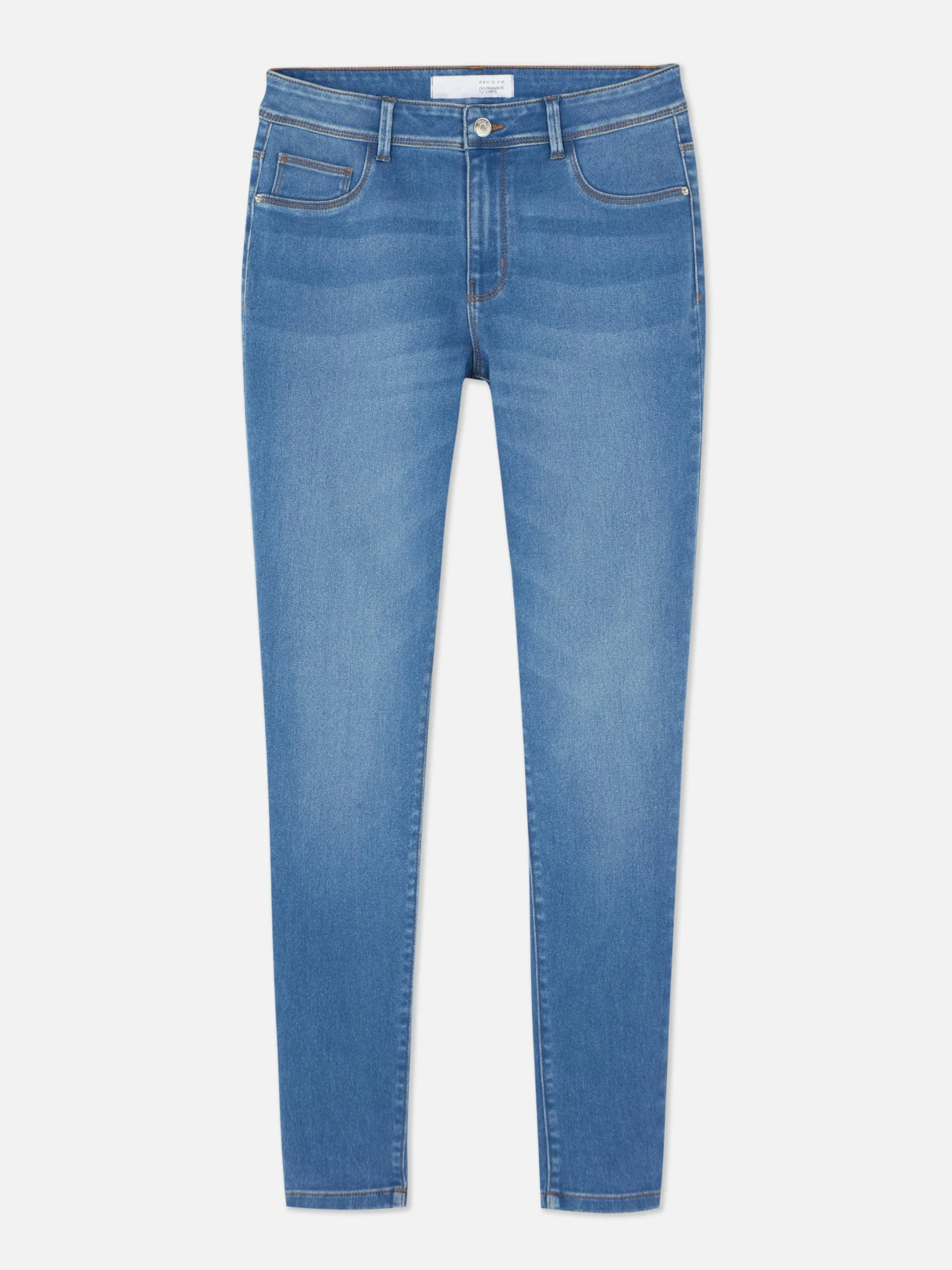 Denim|Jeans|Primark Essential Skinny-Jeans Mit Mittelhohem Bund Mittelblau