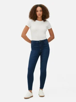 Denim|Jeans|Primark Essential Skinny-Jeans Mit Mittelhohem Bund Indigoblau