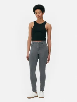Denim|Jeans|Primark Essential Skinny-Jeans Mit Mittelhohem Bund Grau