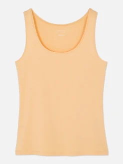 Tops Und T-Shirts|Primark Essential Stretch-Trägerhemd Mit U-Ausschnitt Pfirsichfarben
