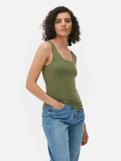 Tops Und T-Shirts|Primark Essential-Trägertop Mit Stretch Khakifarben