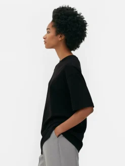 Tops Und T-Shirts|Primark Essential-T-Shirt Aus Jersey Im Oversized-Look Schwarz