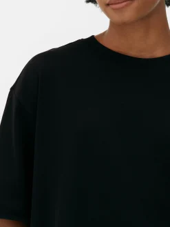 Tops Und T-Shirts|Primark Essential-T-Shirt Aus Jersey Im Oversized-Look Schwarz