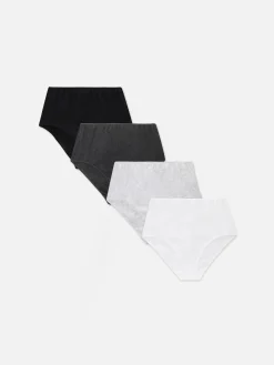 Slips|Primark Farblich Abgestimmte Unterhosen, 4er-Pack Schwarz/Weiß