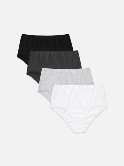 Slips|Primark Farblich Abgestimmte Unterhosen, 4er-Pack Schwarz/Weiß
