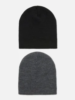Mützen, Handschuhe Und Schals|Primark Feinstrick-Beanies, 2er-Pack Schwarz