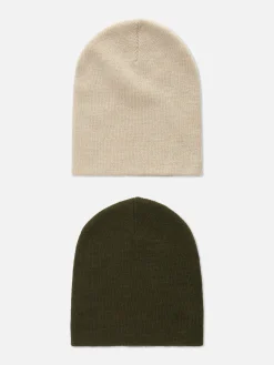 Mützen, Handschuhe Und Schals|Primark Feinstrick-Beanies, 2er-Pack Hellbeige