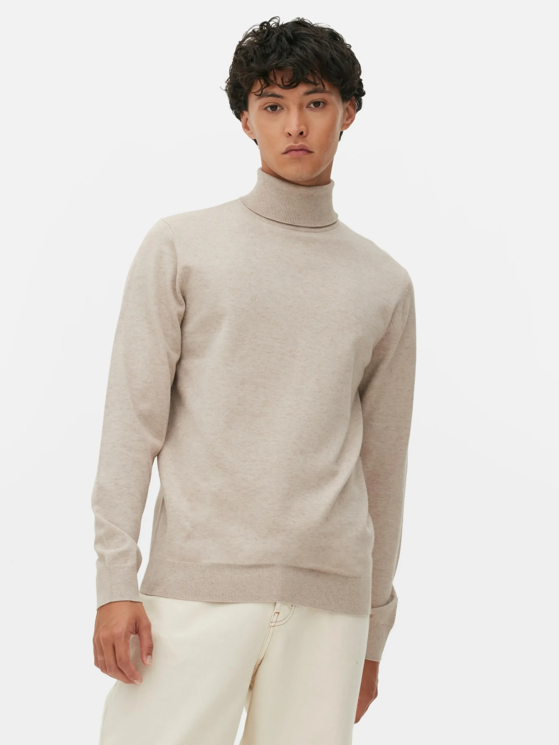 Pullover Und Cardigans|Primark Feinstrickpullover Mit Rollkragen Hellbeige