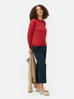 Pullover Und Cardigans|Primark Feinstrick-Rundhalspullover Rot
