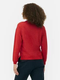 Pullover Und Cardigans|Primark Feinstrick-Rundhalspullover Rot