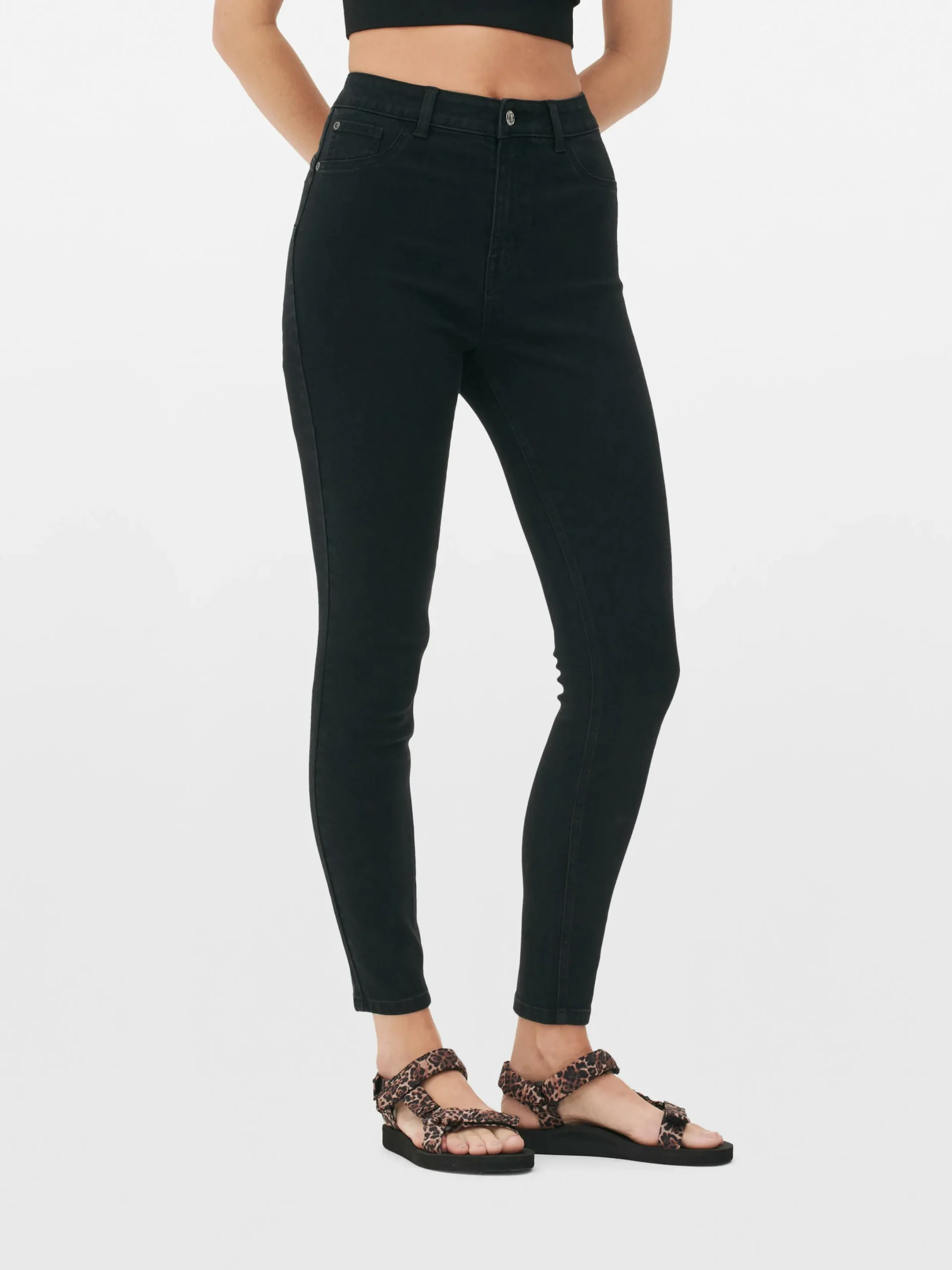Jeans|Primark Figurformende Skinny Jeans Schwarz