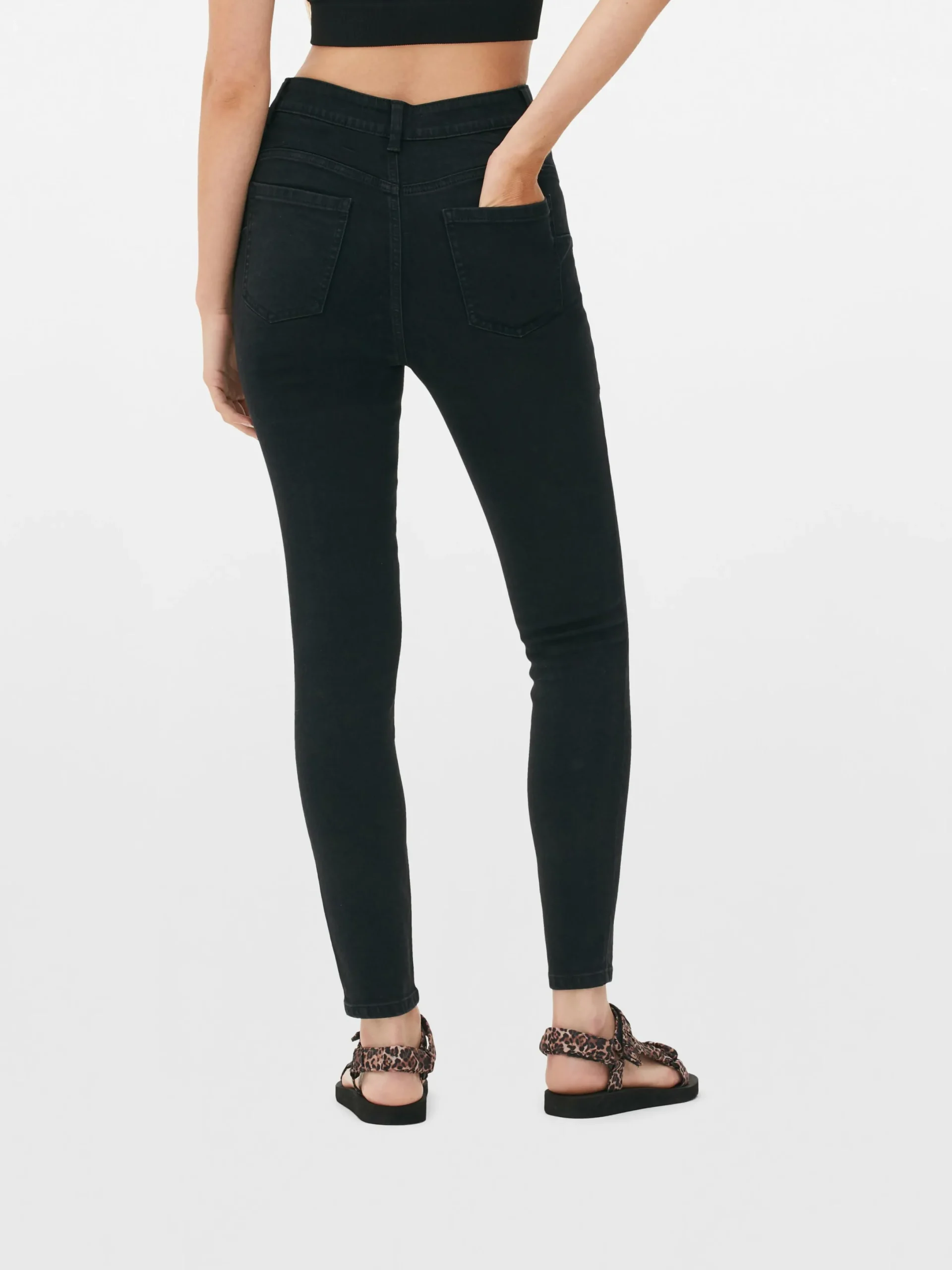 Jeans|Primark Figurformende Skinny Jeans Schwarz