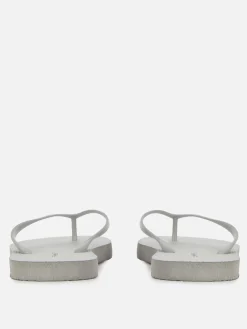 Flipflops Und Badesandalen|Primark Flache Basic Flipflops Silber