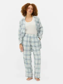 Schlafanzughosen|Primark Flanell-Schlafanzughose Mit Karomuster Blau