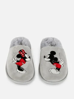 Hausschuhe|Primark Flauschige „Disney Minnie Und Micky Maus“ Hausschuhe Grau