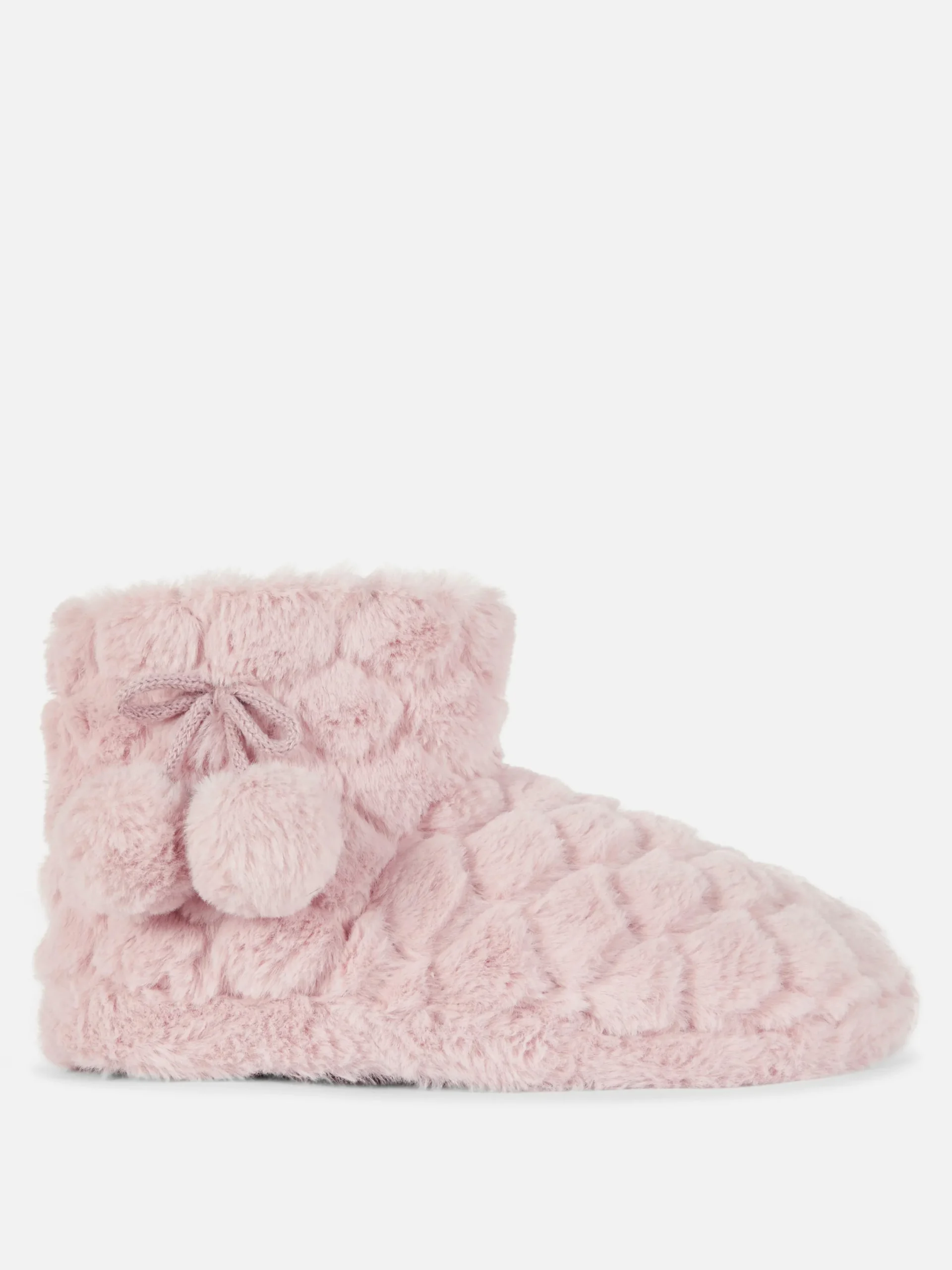 Hausschuhe|Primark Flauschige Hausstiefel Mit Bommeln Rosa