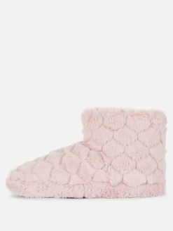 Hausschuhe|Primark Flauschige Hausstiefel Mit Bommeln Rosa