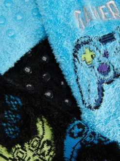 Socken|Primark Flauschige Socken Mit Gamecontroller-Design, 2er-Pack Blau