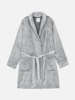 Bademäntel|Primark Flauschiger, Mittellanger Bademantel Marineblau