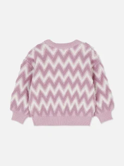 Pullover Und Cardigans|Primark Flauschiger Strickpullover Mit Zickzackmuster Rosa