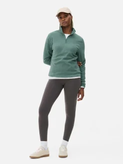 Pullover Und Cardigans|Primark Fleecejacke Mit Halbem Reißverschluss Grün