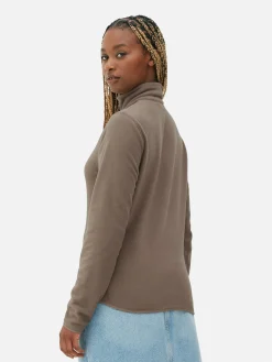 Pullover Und Cardigans|Primark Fleecejacke Mit Halbem Reißverschluss Taupefarben