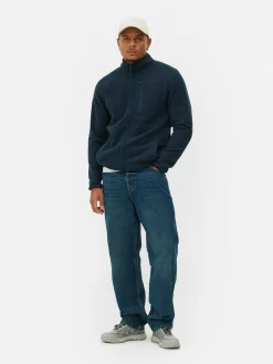 Jacken Und Mäntel|Primark Fleecejacke Mit Trichterkragen Und Reißverschluss Marineblau
