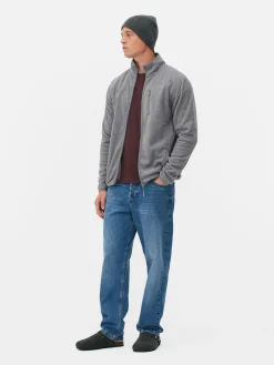 Jacken Und Mäntel|Primark Fleecejacke Mit Trichterkragen Und Reißverschluss Grau meliert