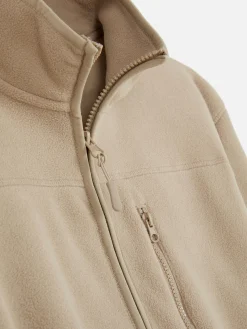 Jacken Und Mäntel|Primark Fleecejacke Mit Trichterkragen Und Reißverschluss Steinfarben
