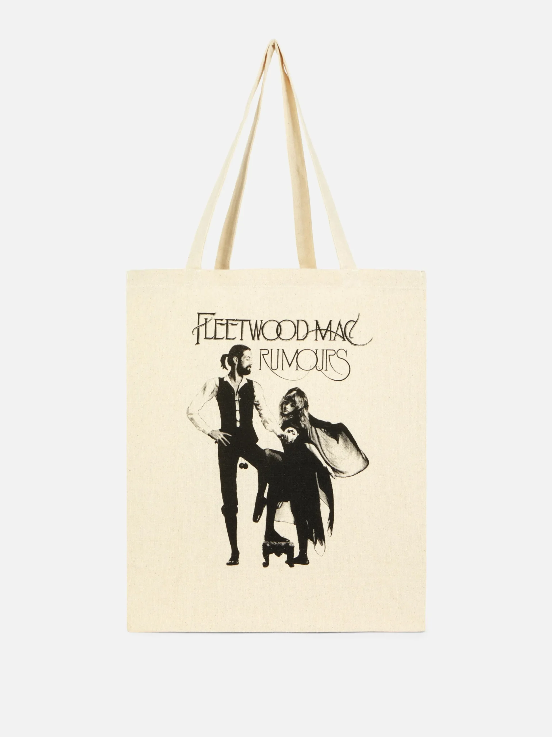 Reiseaccessoires|Primark „Fleetwood Mac“ Canvas-Beutel Naturfarben