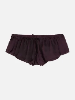 Slips|Primark Fließender French-Slip Aus Satin Mit Spitzenbesatz Weinrot