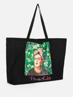 Reiseaccessoires|Primark „Frida Kahlo“ Tragetasche Schwarz