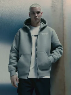 Hoodies Und Sweatshirts|Primark „Future Projects“ Hoodie Mit Reißverschluss Hellgrün