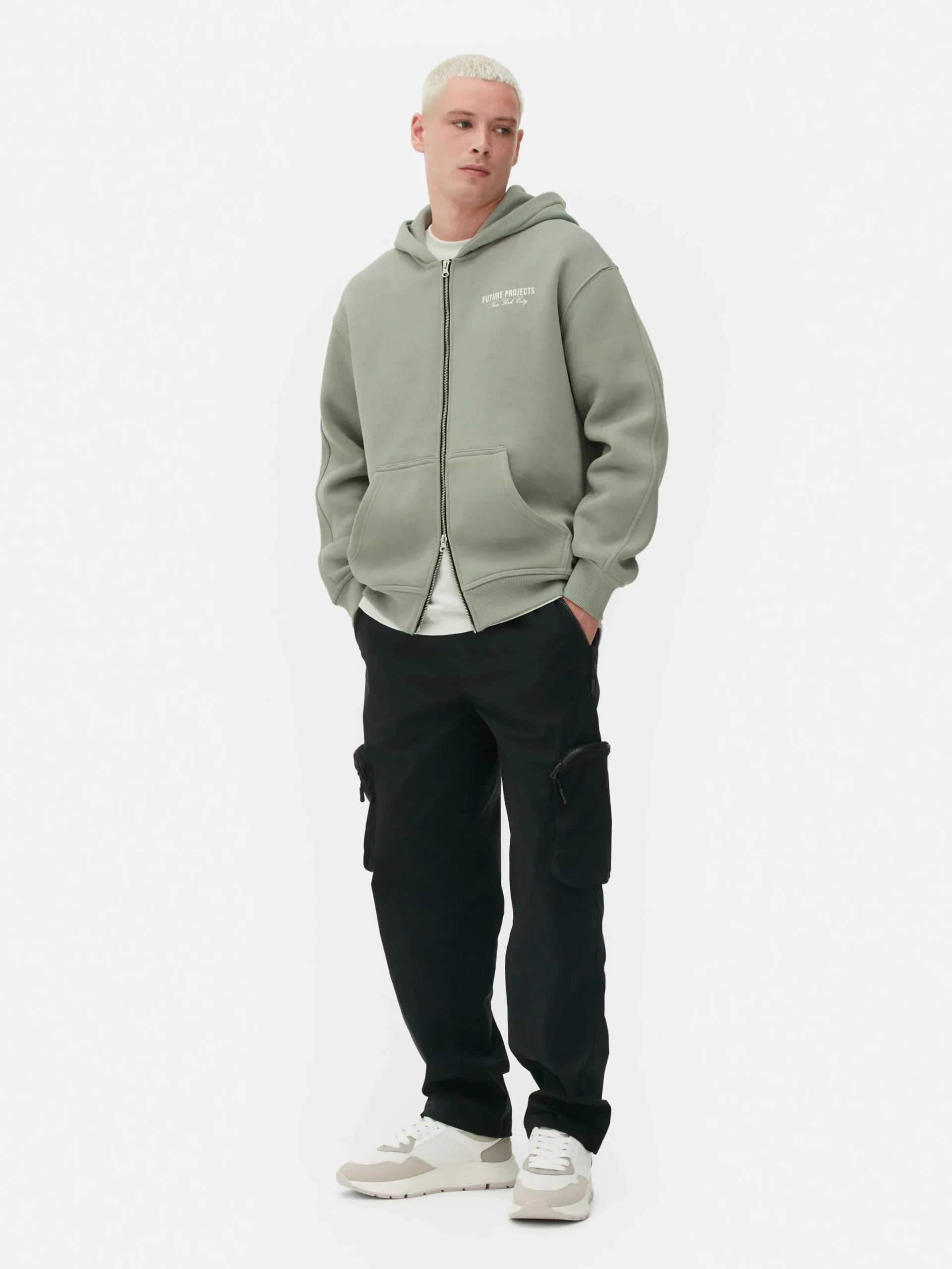 Hoodies Und Sweatshirts|Primark „Future Projects“ Hoodie Mit Reißverschluss Hellgrün