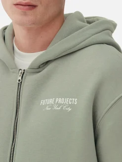 Hoodies Und Sweatshirts|Primark „Future Projects“ Hoodie Mit Reißverschluss Hellgrün