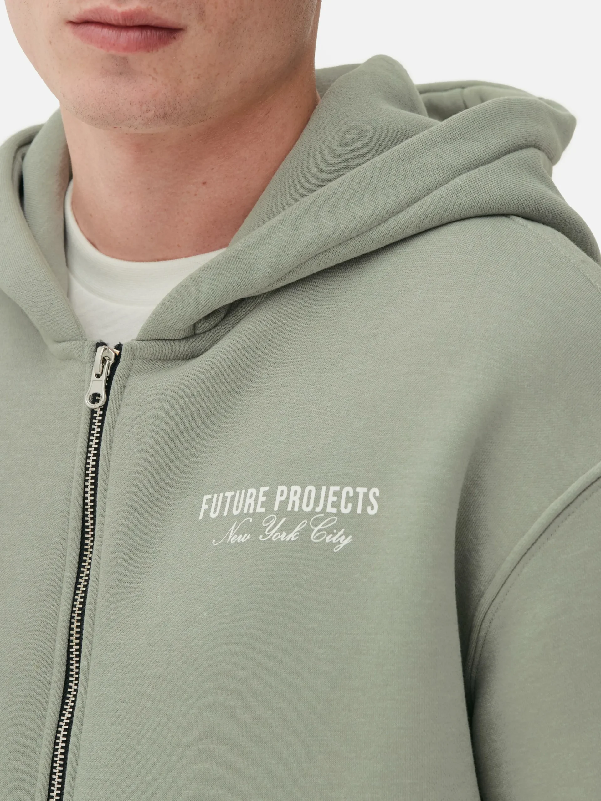 Hoodies Und Sweatshirts|Primark „Future Projects“ Hoodie Mit Reißverschluss Hellgrün