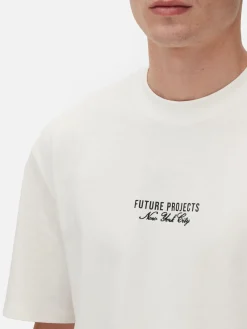 Tops Und T-Shirts|Primark „Future Projects“ T-Shirt Mit Stickerei Ecrufarben
