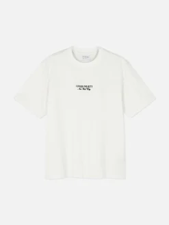 Tops Und T-Shirts|Primark „Future Projects“ T-Shirt Mit Stickerei Ecrufarben
