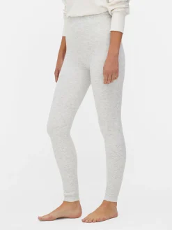 Strumpfhosen|Hosen Und Leggings|Primark Gefütterte, Melierte Leggings Aus Samt Grau meliert