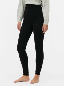 Strumpfhosen|Hosen Und Leggings|Primark Gefütterte Samtleggings Schwarz