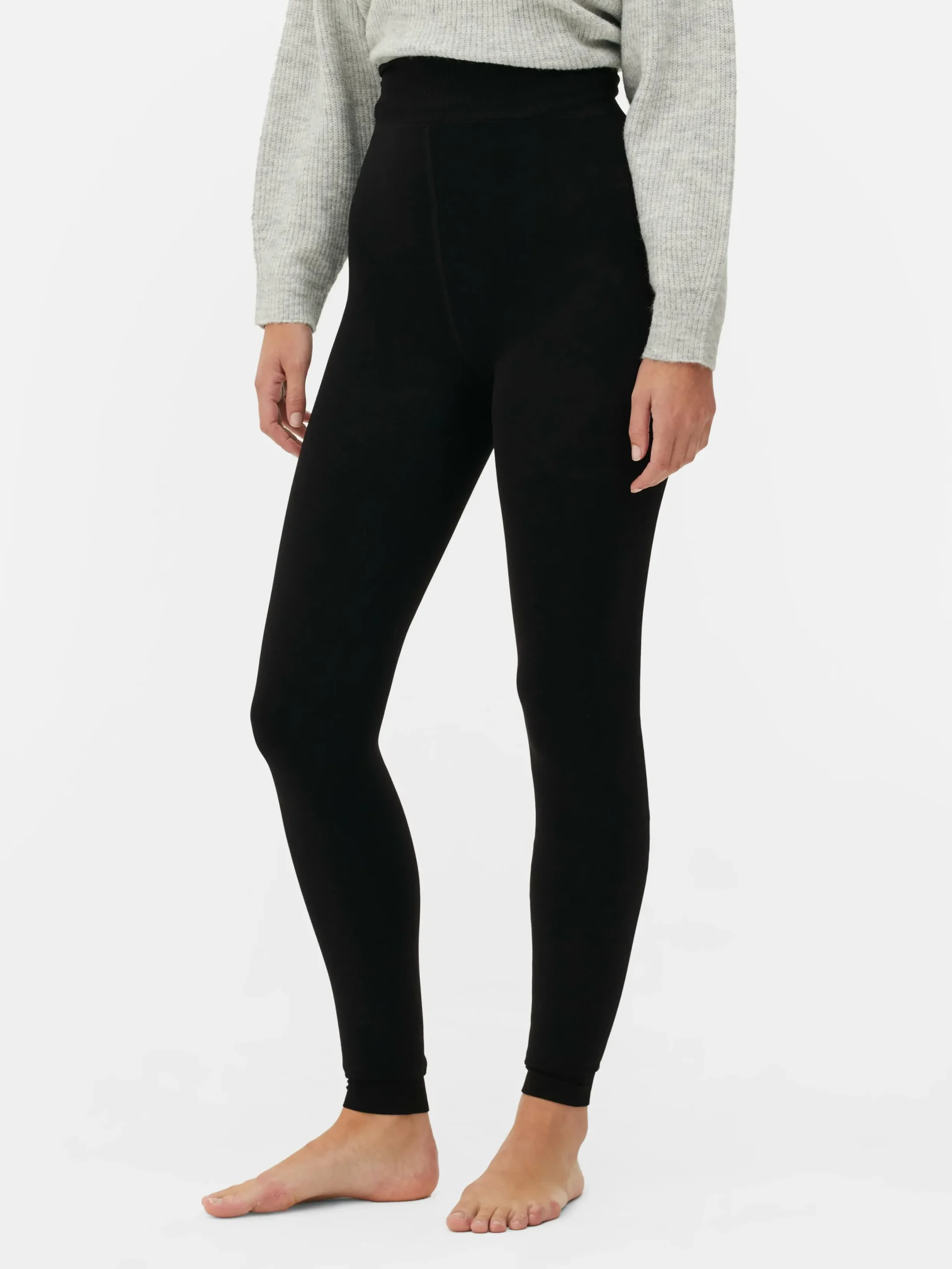 Strumpfhosen|Hosen Und Leggings|Primark Gefütterte Samtleggings Schwarz