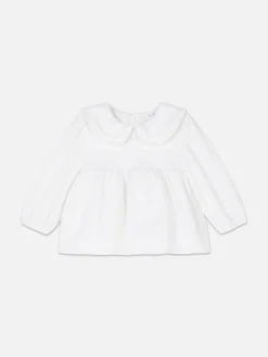 Tops Und T-Shirts|Primark Gekräuselte Bluse Mit Kragen Weiß