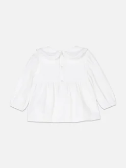 Tops Und T-Shirts|Primark Gekräuselte Bluse Mit Kragen Weiß