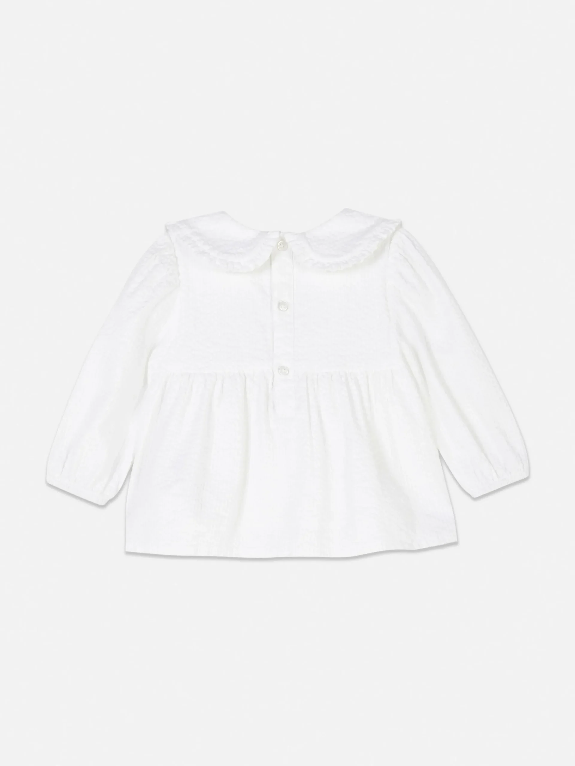 Tops Und T-Shirts|Primark Gekräuselte Bluse Mit Kragen Weiß