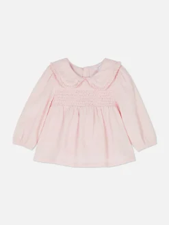 Tops Und T-Shirts|Primark Gekräuselte Bluse Mit Kragen Hellrosa