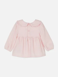 Tops Und T-Shirts|Primark Gekräuselte Bluse Mit Kragen Hellrosa