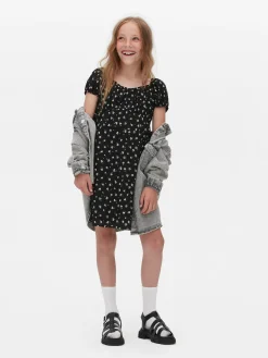 Kleider|Primark Gekräuseltes Kleid Mit Blumenmuster Schwarz