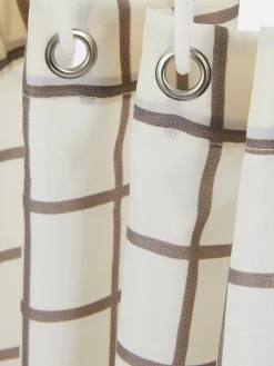 Accessoires Fürs Badezimmer|Badematten|Primark Gemusterter Duschvorhang Anthrazitfarben